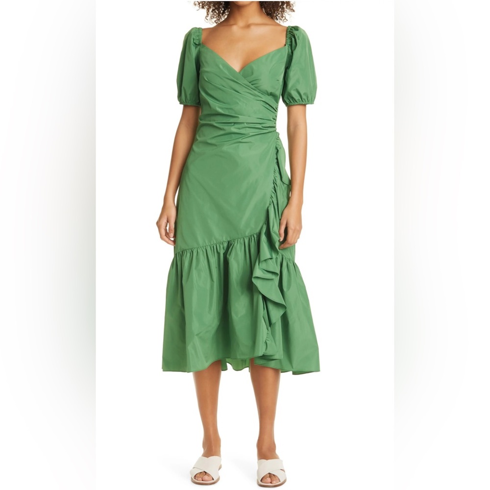Cinq a sept Megan Ruffle midi cocktail dress